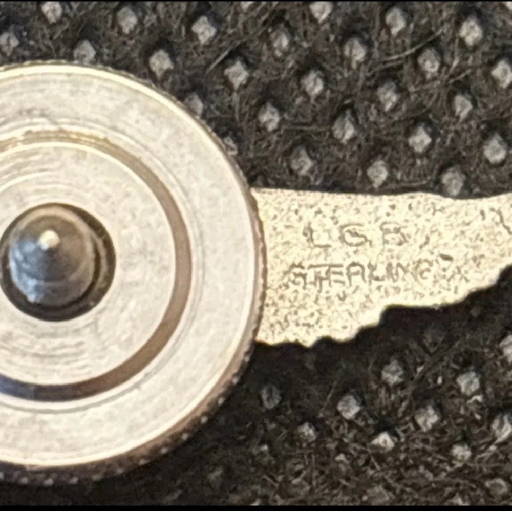 Republic Aviation Sterling Silver & Blue Enamel Lapel Pin‎ Airplane Wings 1950s